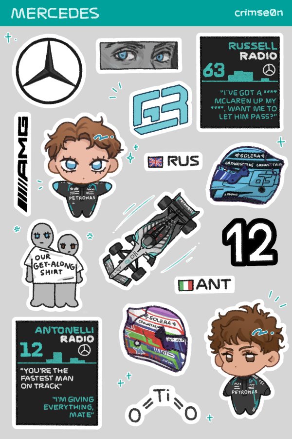 crimse0n's tweet photo. mercedes and mclaren f1 sticker sheets! [2/3]

#f1art #mercedes #mclaren https://t.co/kUynj0d354