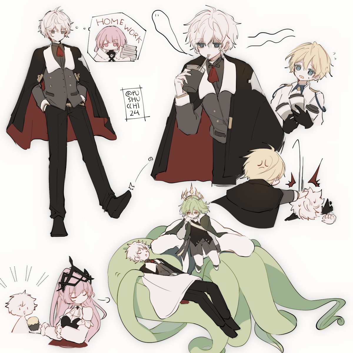 pushucchi24's tweet photo. sylvester is tired..

#Morimens 
#忘却前夜 https://t.co/xtFPk6J8FY