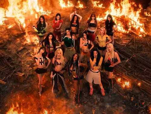 kchartsmaster's tweet photo. "ICONIC BY MISTAKE" by LE SSERAFIM, ILLIT, KATSEYE debuts at #38 on this week's Billboard  Hot 100. https://t.co/PuEqegtrEn