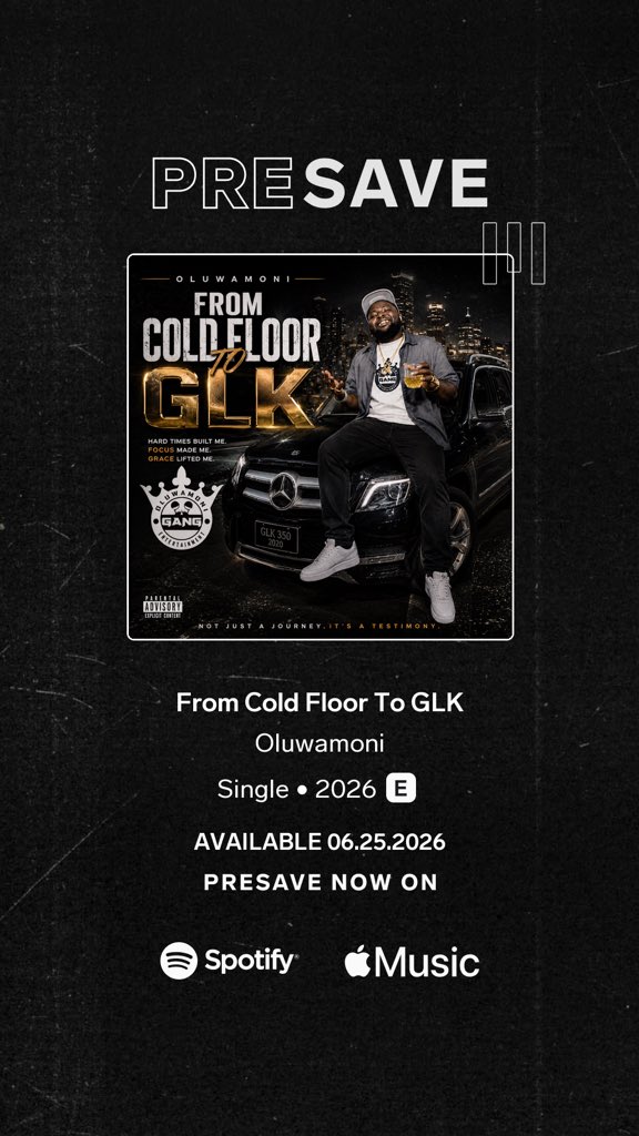 oluwamoni_'s tweet photo. Pre-Save My New Single FROM COLD FLOOR TO GLK 🔊🔊🔊🎧 https://t.co/qtSl134GGS