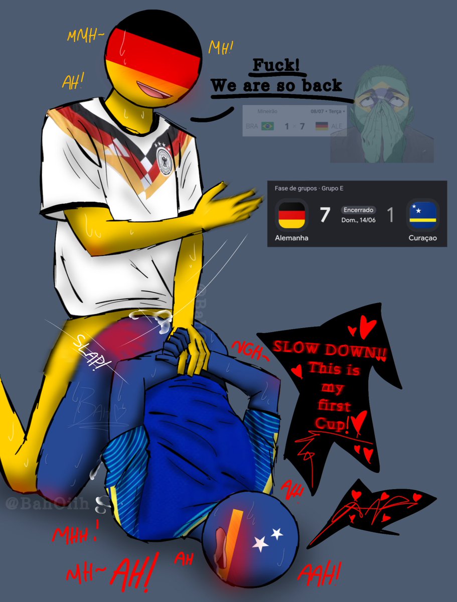 BahOiih's tweet photo. 🇩🇪 Alemanha x Curaçao 🇨🇼

#countryhumans #countryhumansgermany #countryhumanscuracao #worldcup #fifa26 #countryhumansfifa26 #germany #curacao #nsfw #countryhumansnsfw #countryhumansworldcup https://t.co/Wp4d2HGP7b