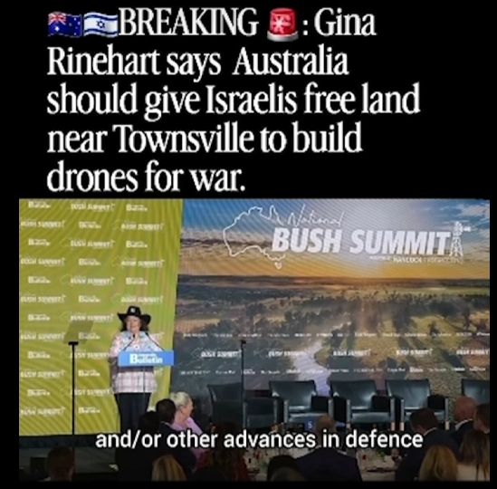 LeethalMe's tweet photo. @OsherFeldman Lol. Gina want to bring the war to Australia. This is not in the interest of Australians. This is from the Mar a Lago pedo crew. https://t.co/37JVfNbIuU