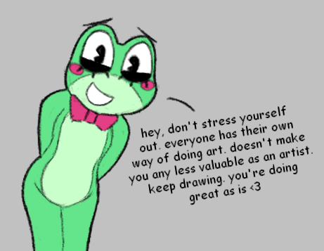 SomeKirbyFan's tweet photo. ribbit motivation 💚 https://t.co/GOGRthUOyt