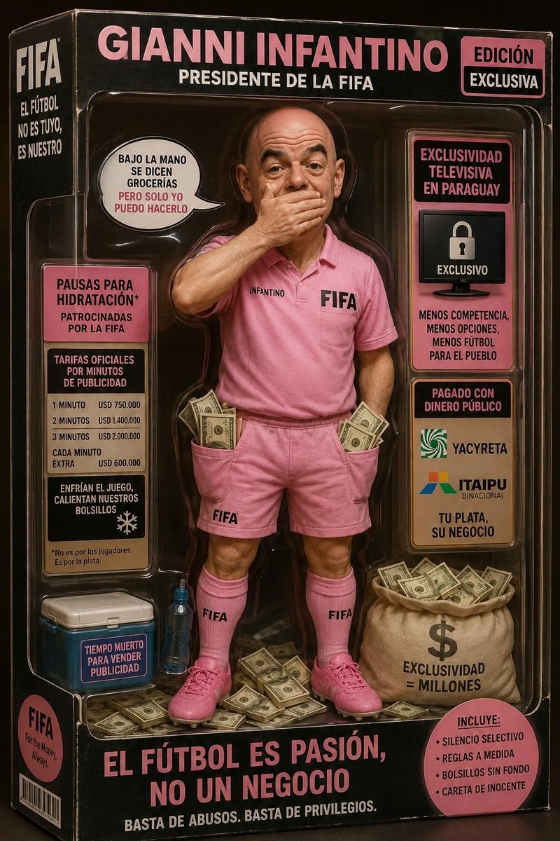 SphbeP's tweet photo. @ChipiVera89 Los países deben ponerse de acuerdo para disolver la @FIFAcom  y que el fútbol, como actividad de alto impacto mundial, sea administrado por la ONU que buena falta le hace cambiar de cara. @JMilei  @realDonaldTrump @nayibbukele @LulaOficial https://t.co/HOFkvWGdtj