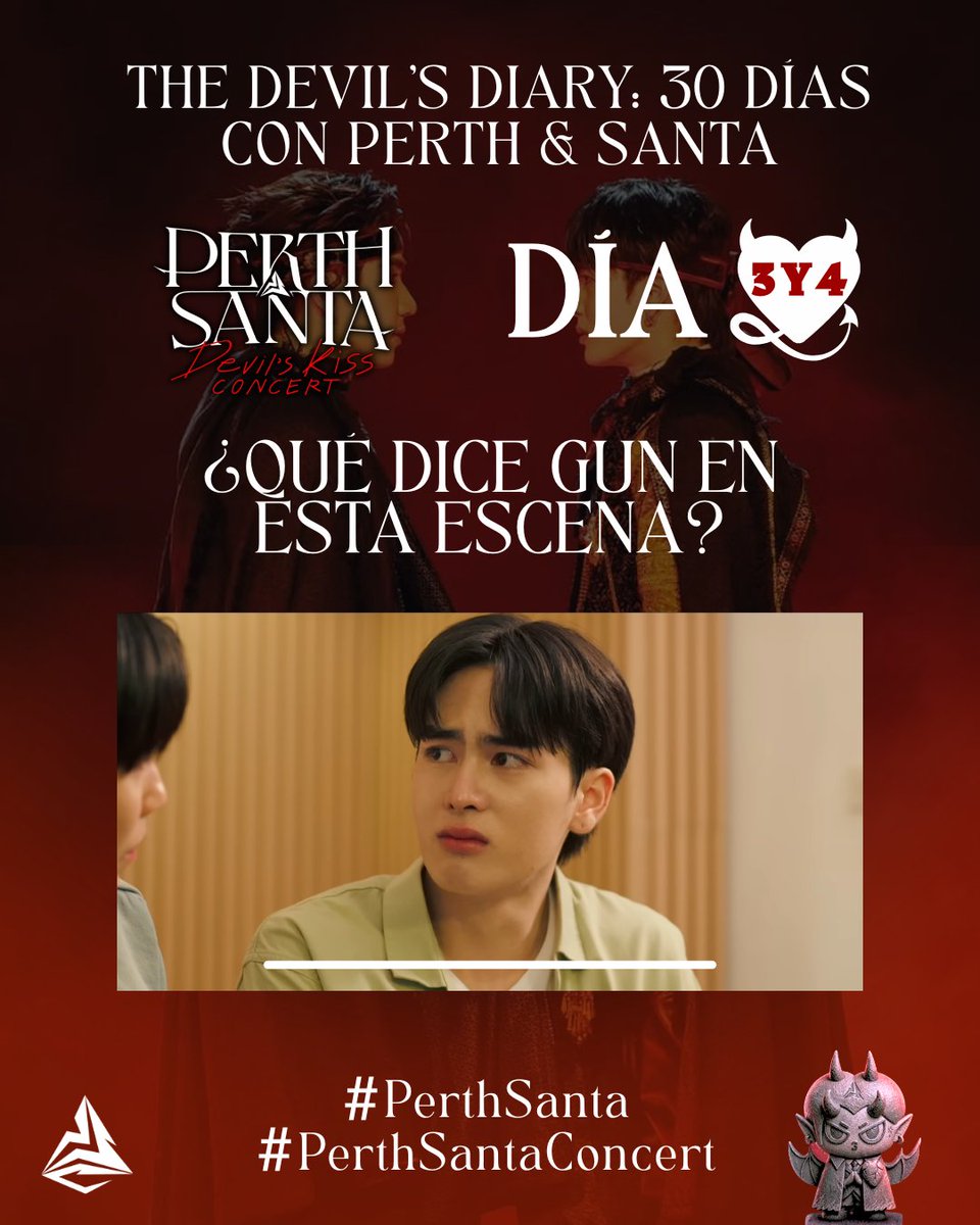 PerthSantaCOL's tweet photo. Día 3 y 4 de The Devil’s Diary 😈📷

Pongamos a prueba tus conocimientos sobre Perfect 10 Liners 👀

¿Recuerdas que dice Gun en esta escena? 

Déjanos saber tu respuesta y recuerda usar los hashtags 📷📷  

#PerthSantaConcert
#PerthSanta https://t.co/KCOZ0YZ0JK