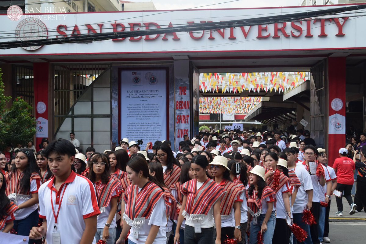 SBUManila's tweet photo. 🎉125th Foundation Anniversary🎉
📅June 17, 2026

125 Bedan Years: Nurturing Faith, Renewing Lives, and Caring for Creation

more 📸
https://t.co/wPZySCVYFS

#chooseSANBEDA https://t.co/Ex7BY56SoD