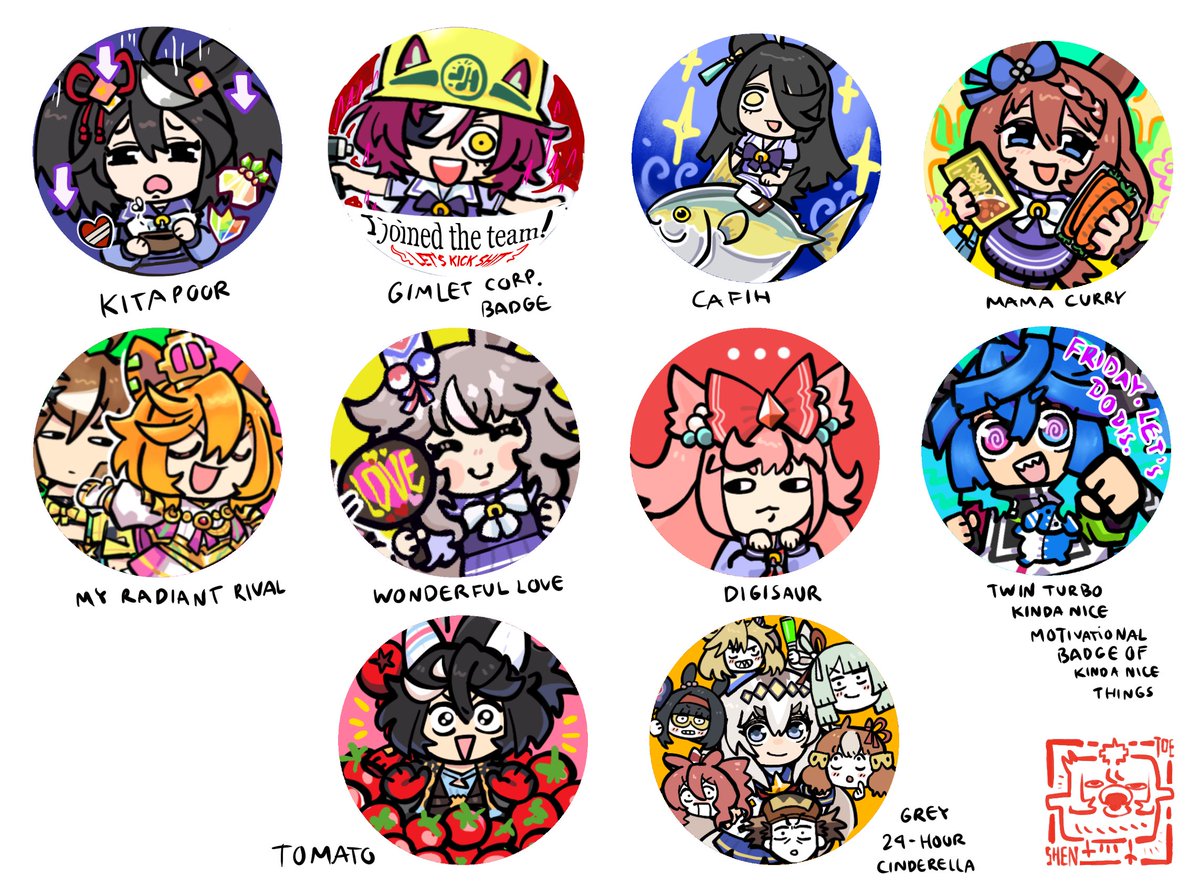 pikminpreggedup's tweet photo. some uma pins https://t.co/VZ6CtFU6NB