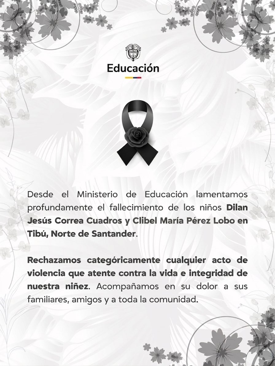 Mineducacion's tweet photo. Los niños y niñas deben estar siempre al margen de cualquier conflicto; sus vidas y sus entornos deben ser territorios sagrados de paz. https://t.co/7JlmMvHJn7