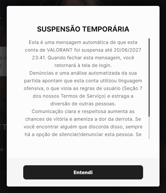 hajikashimo's tweet photo. >entre no valorant
>starta um game
>dão remake  pq o chamber inimigo estava afk
>volte a dar fila
>o jogo fecha c vc na fila
>vc vai abrir o jogo novamente 
>notificação de ban de 1 ano
>mande ticket e seja respondido por bot em 2026
Isso é @VALORANTBrasil @RiotGamesBrasil 😁 https://t.co/wSg3Z8z4ik
