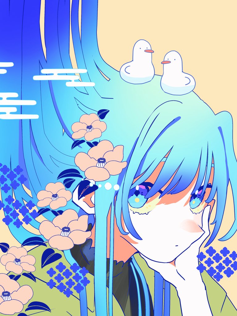 satoroimo_'s tweet photo. #初夏の創作クラスタフォロー祭り
涼しそうな青色たち💙 https://t.co/Q3eVMKinp5