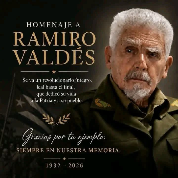UJCVC1's tweet photo. 🇨🇺💐 El pueblo villaclareño este martes 23 de junio honrraremos la memoria de nuestro Comandante Ramiro Valdés ejemplo para las nuevas generaciones 💐🇨🇺
    #CubaHonra #UJCdeCuba https://t.co/GD8CJDFqMD