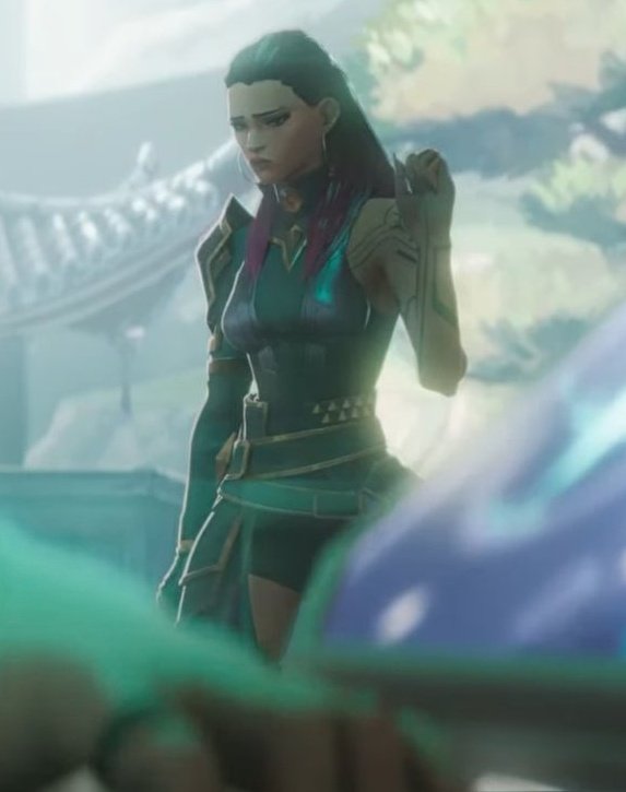 ViperYet's tweet photo. So what if Reyna’s face here is because after she got revived first, she got hopeful Sage felt the same for her, and repressing her feelings became harder, but then Sage started avoiding her, and now Reyna looks at her wishing she could be helping her more, holding her hand, hugging her. And she searches her eyes but Sage is always looking somewhere else, and Reyna can simply watch Sage go through pain and fear without being able to get closer.