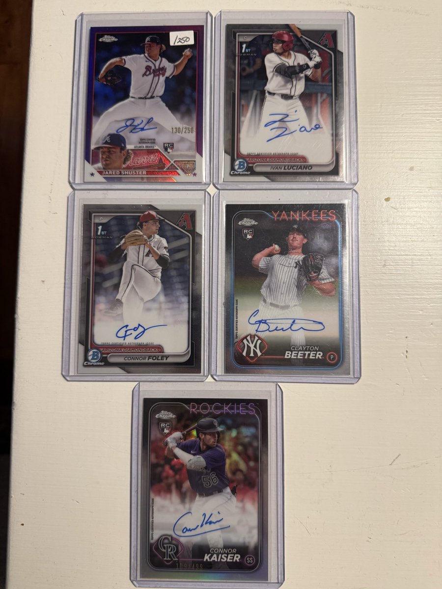 BCCBaseCards's tweet photo. Hudson /150 - $7
Shuster /250 - $7
Rest are $5 each

#thehobby #thehobbyfamily #baseballcards 

@sports_sell @HobbyRetweet_ @CodiDaReposter https://t.co/gamQFX3KOw