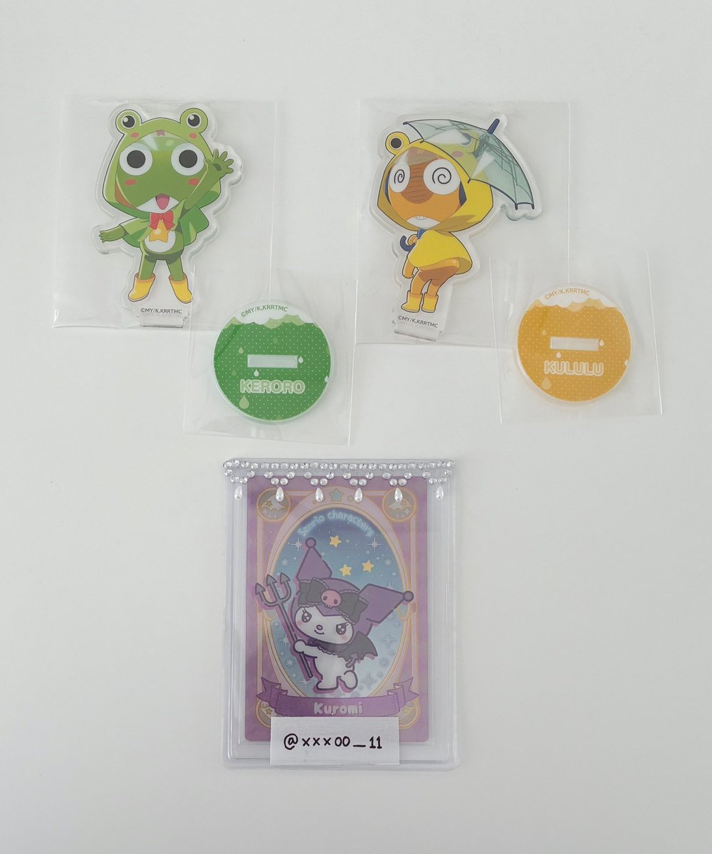 xxx00__11's tweet photo. ケロロ軍曹 ローソン トレーディングアクリルスタンド アクスタ 交換

譲　ケロロ、クルル

求　ギロロ 1点

・郵送のみ📮 
検索からもお気軽にお声掛けください。 https://t.co/0yZVxTv5vL