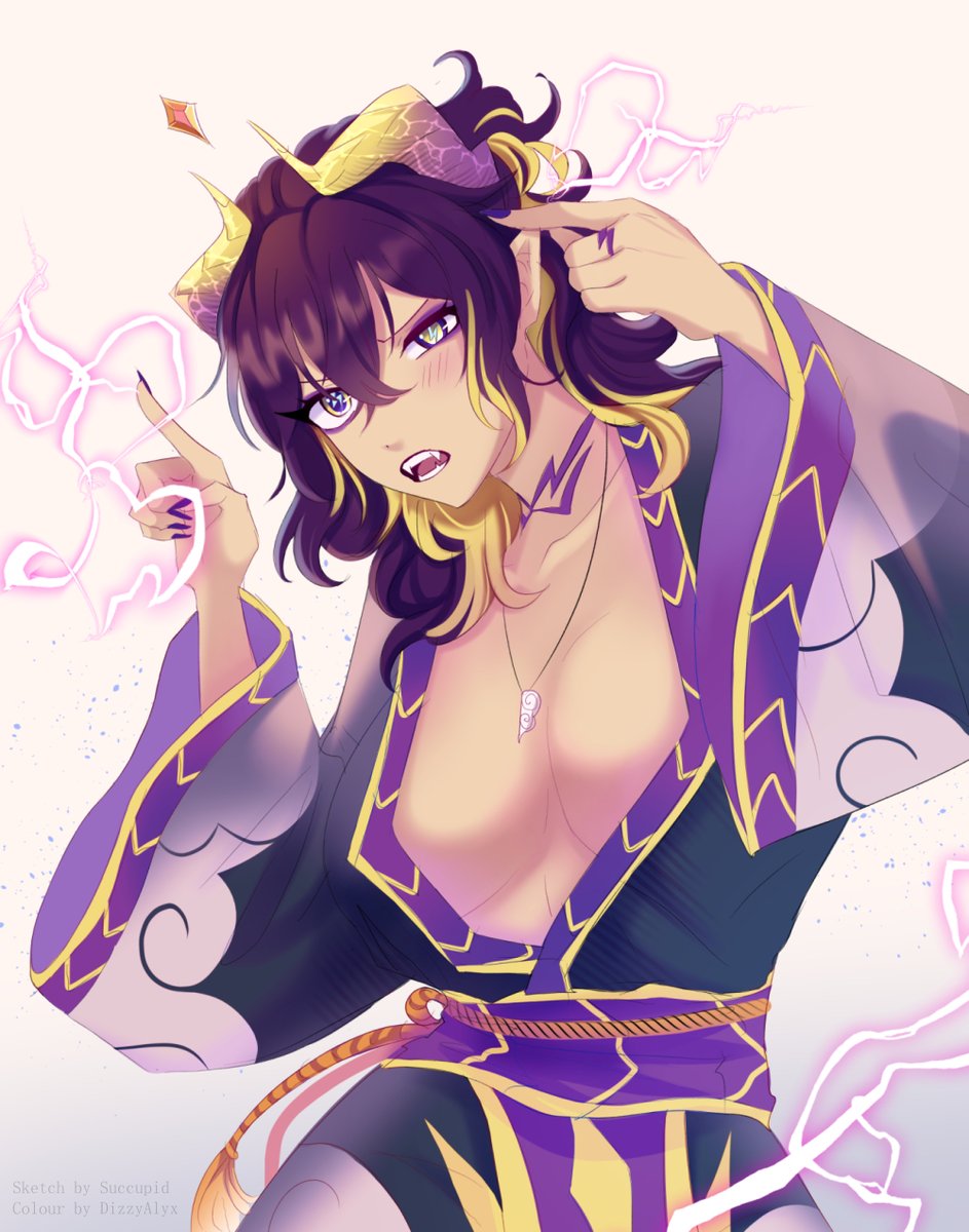 ConyuVt's tweet photo. everyone meet your favorite Lightning Dragon @ConnaVt my Fem alt 

art is done by @SucCupidVT and colours done by @DizzyAlyx https://t.co/hoc978KU15