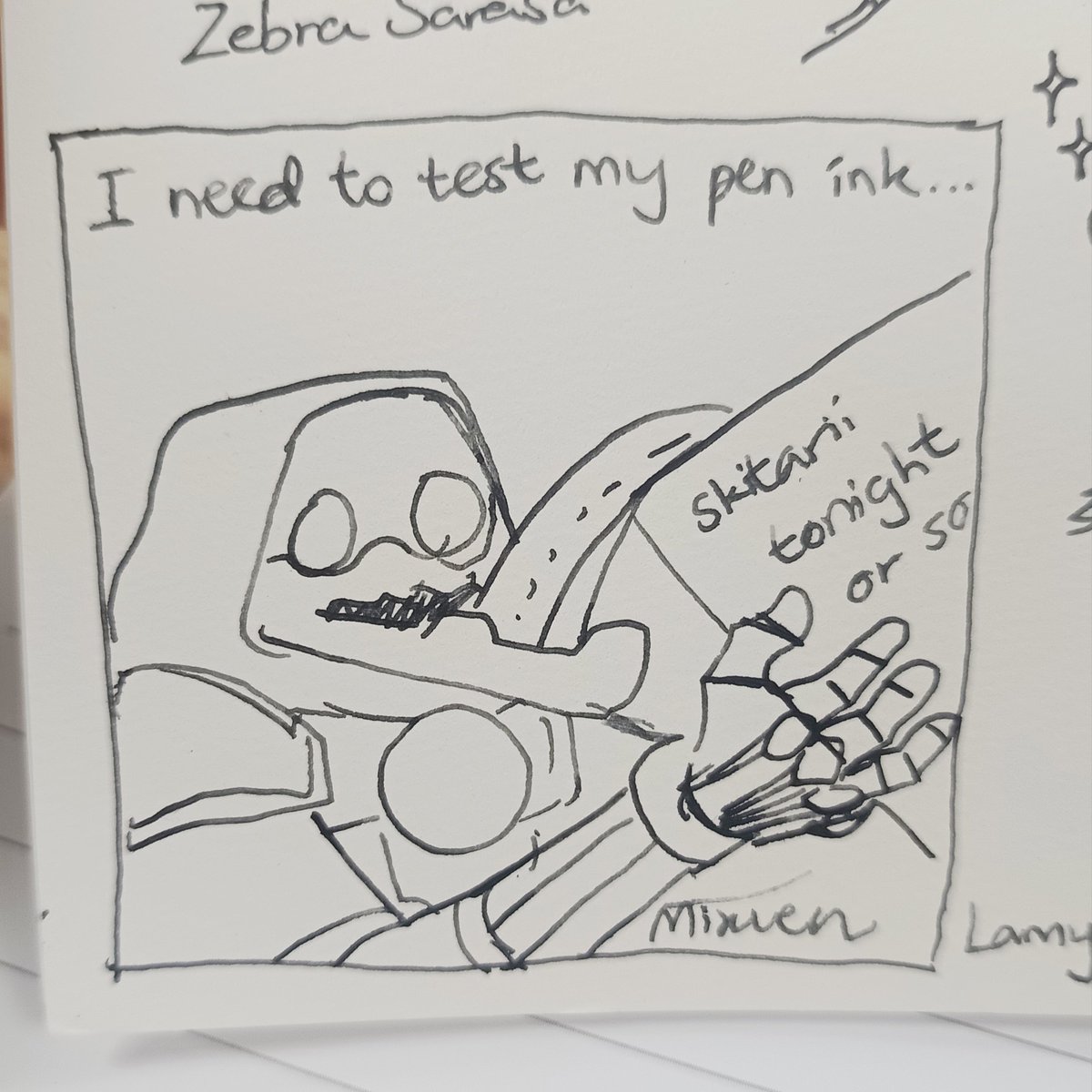 mixuen_chan's tweet photo. The ink cartridge in my pen imploded https://t.co/O1dhWaFlaq