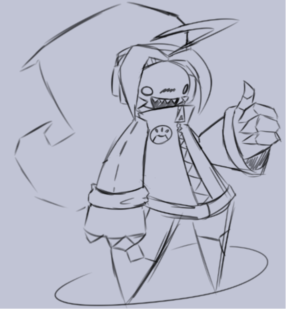 RileyBytez's tweet photo. little concept i had for a Bonelab themed robot gremlin girl https://t.co/XyzopbOF3U