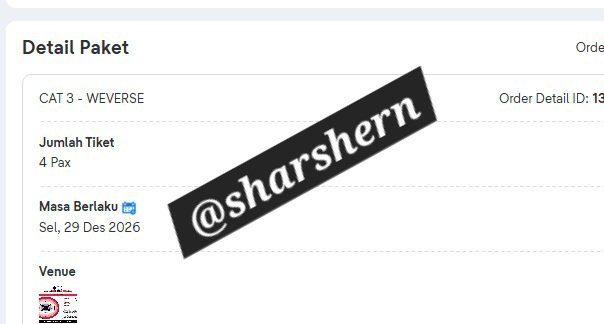 sharshern's tweet photo. wts tiket konser BTS Arirang jakarta day 3 (29 desember)
*3 tix CAT 3* - 3.5jt per tix 

dm yaa

#BTS_ARİRANG #bts #btsjakarta #wtsbtsjakarta #wts https://t.co/uXriY5NS2f
