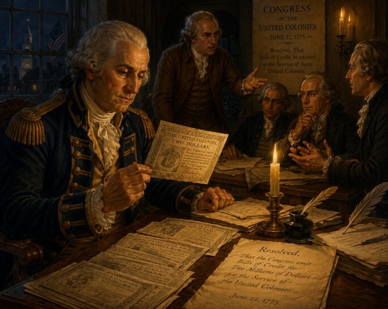 jamie20808's tweet photo. 📅 June 22, 1775

Most people remember the battles of the American Revolution.

Few remember the money.

On this day, the Continental Congress authorized $2 million in paper currency to fund a rebellion against the world's most powerful empire.

The gamble helped keep the army in the field—but eventually became so devalued it inspired the phrase:

"Not worth a Continental."

America wasn't just fighting a war for independence. It was betting on a future nation that didn't yet exist.

#OnThisDay #AmericanRevolution #History #HistoryGeeks #GeorgeWashington