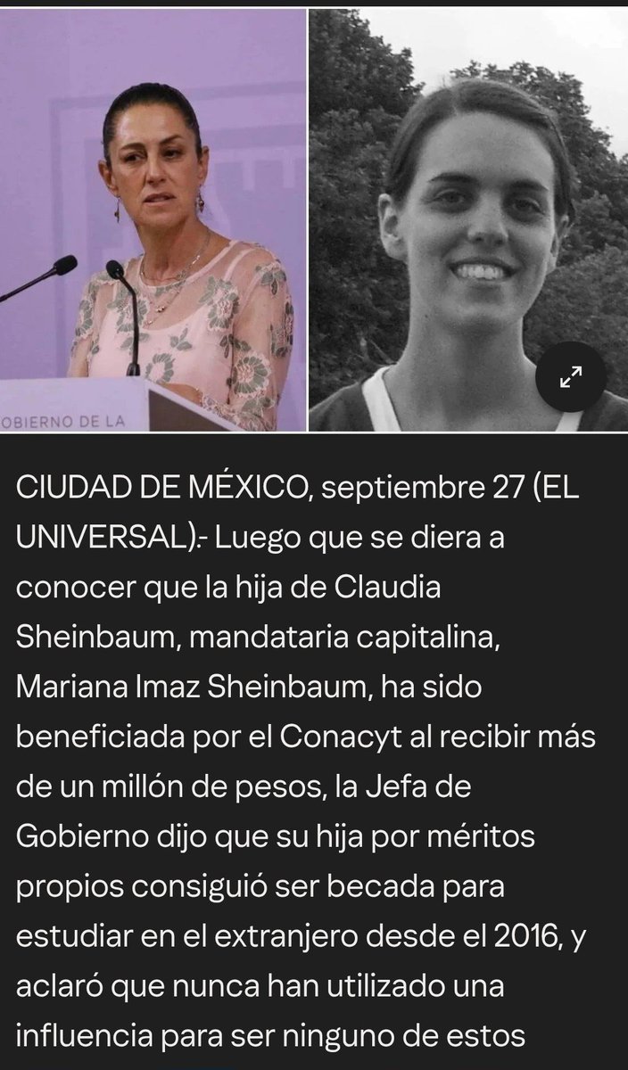 rcm_2012's tweet photo. @CualquieraMujer @Claudiashein Sheinbaum: "es que todos merecen la misma oportunidad"
Al mismo tiempo: "estoy orgullosa de que por méritos de mi hija, tenga una beca millonaria"
Entonces, cuando el dinero es para su hija "por sus méritos académicos" ahí sí no hay problema 
Mira nomás!!! 😡🤬😡🤬 https://t.co/mzOSot0AHt