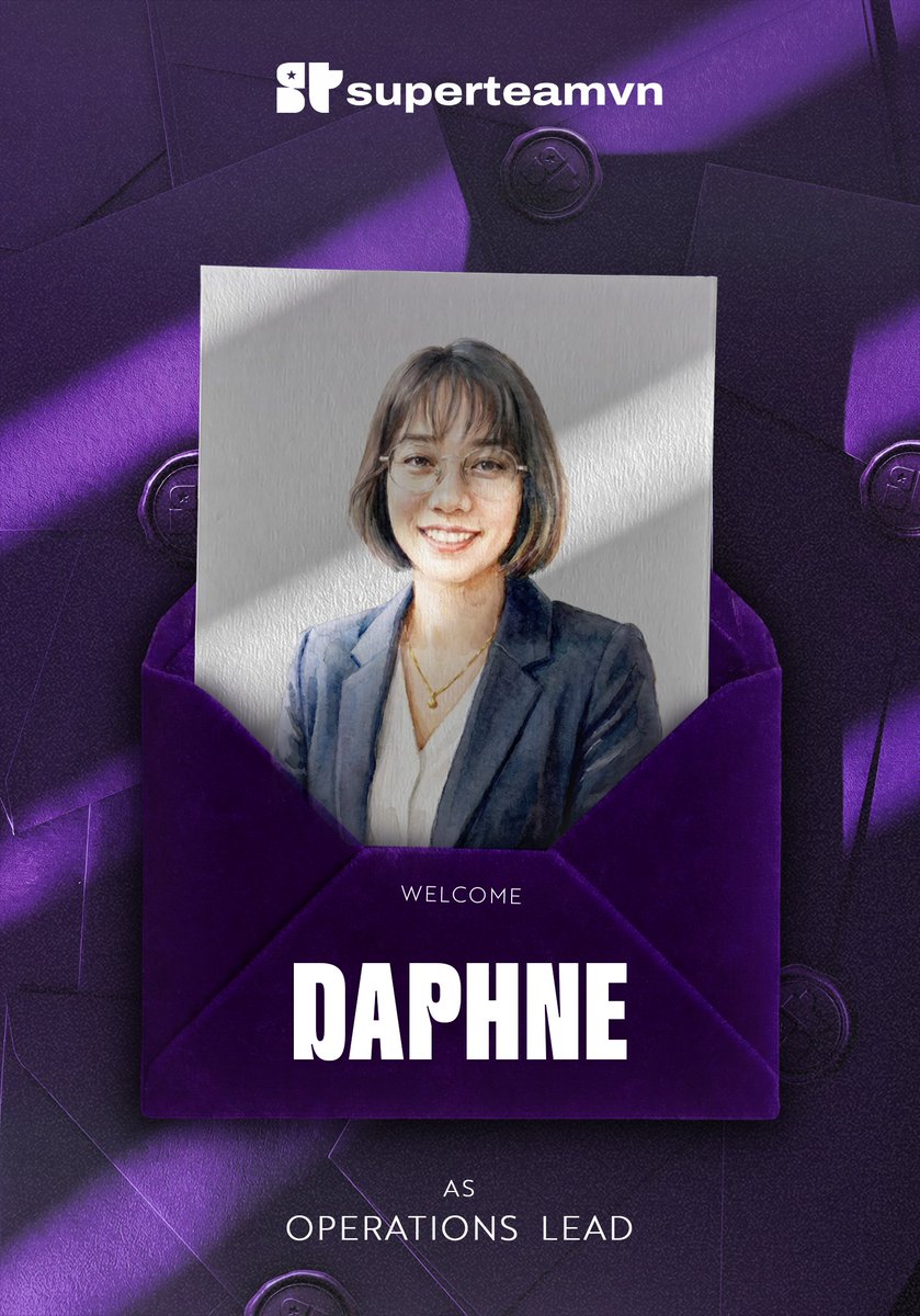 SuperteamVN's tweet photo. Superteam Vietnam now runs on a team of two - @LynnWWins and @dieubui2522. Today, meet the second half!

Daphne is our Operations Lead, focused on community programs, ecosystem partnerships, and helping local builders plug into Solana. With over 5 years across traditional brand marketing and digital assets, plus growth leadership at Saros, Viction, and Coin98, she brings a hands-on, builder's approach to scaling in fast-moving markets.

She genuinely believes Vietnam has a real role to play in the global builder ecosystem, and she's the type to let the work do the talking.

Welcome, Daphne 🇻🇳