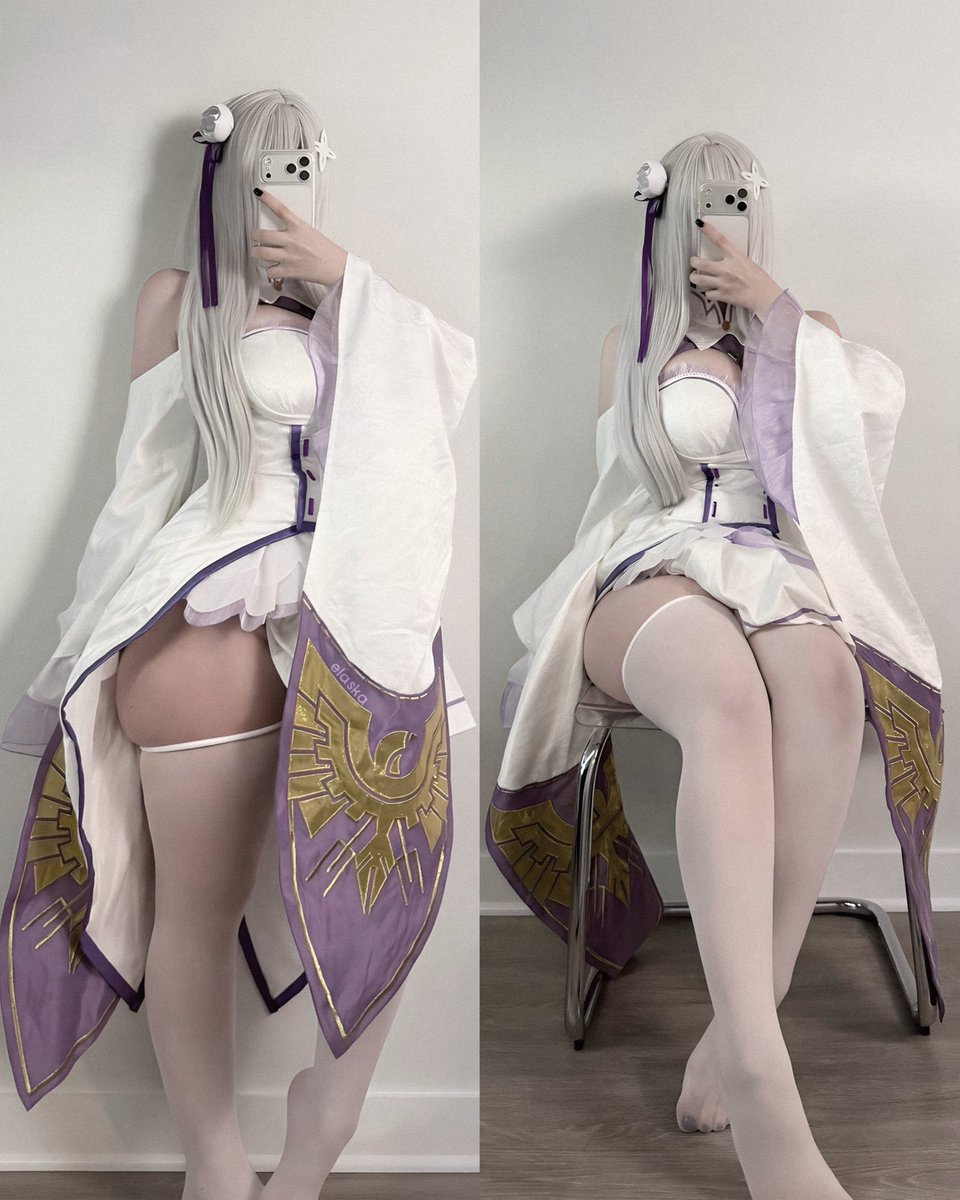 elaskacos's tweet photo. my emilia cosplay https://t.co/Yf0885VNQV