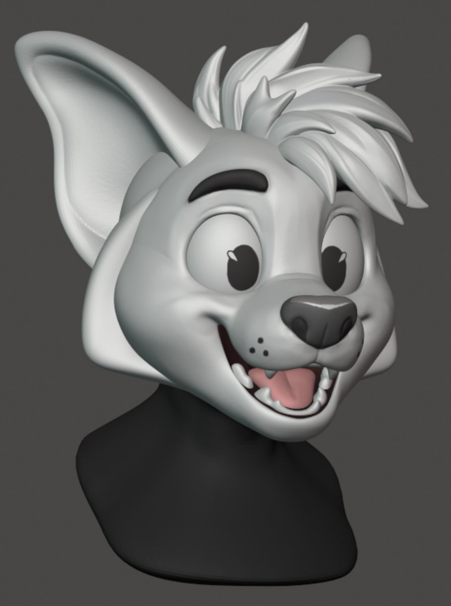 Latinvixen's tweet photo. New headbase I am working on. Hair is just to see how layered fur would look like. WIP for now 😊 Will be released as a kit on Patreon once it’s done. https://t.co/Q4UuRmd0J8