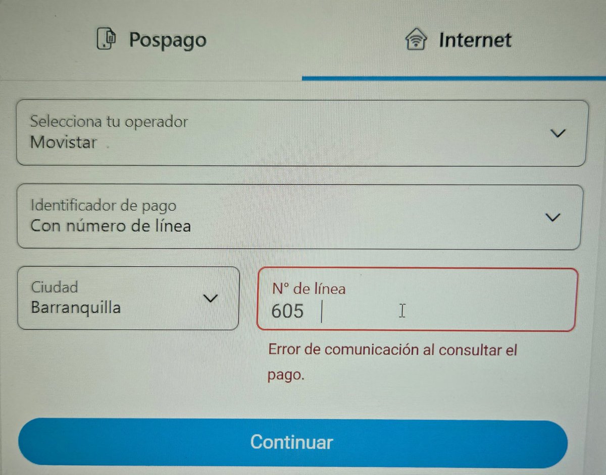 edbecerra4's tweet photo. Toda la tarde ha estado asi su portal de pagos @MovistarCo https://t.co/WvYSoA3kri