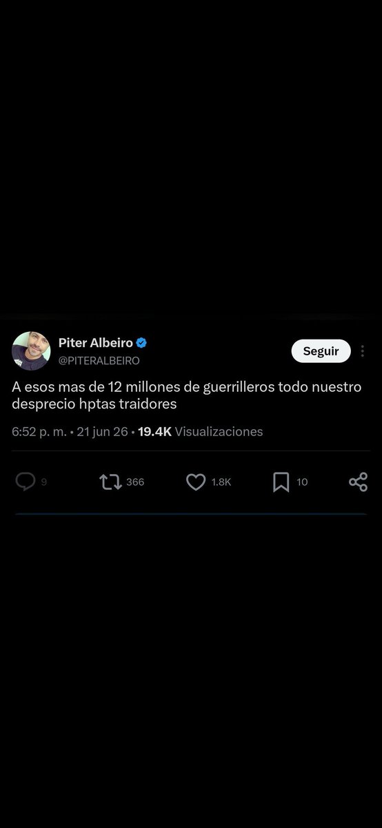 APadillaBossio's tweet photo. Dicen por ahí que este malparido @PITERALBEIRO borró este post, tendrá el valor de salir y decirle al Colombiano Progresista de frente, o se le cagaron los pantalones.
"Dime con quién andas y te diré quién eres" 
Espero que este chiste no sea un mal preludio para tí. https://t.co/3SqlG1UQwa