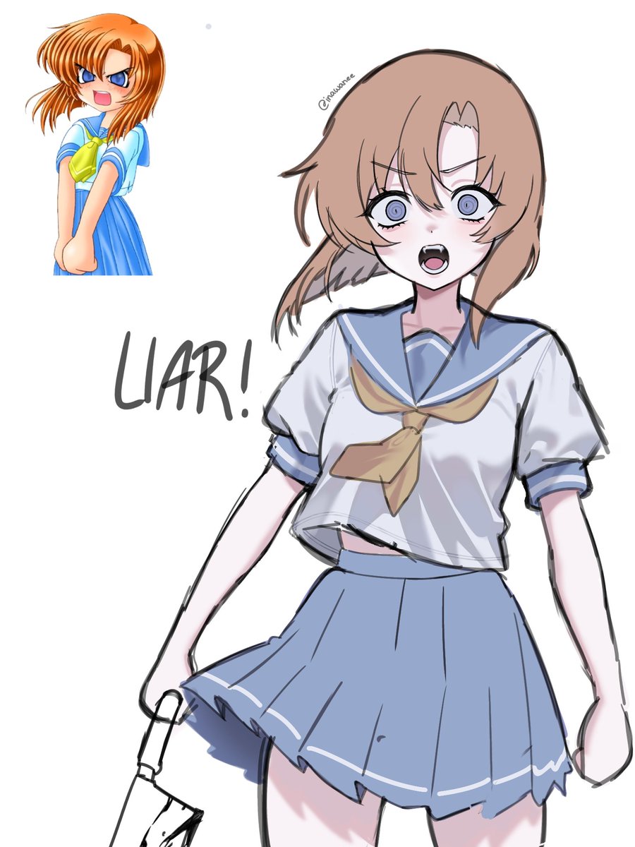 inawanee's tweet photo. Rena Sketch #higurashifa #ひぐらしFA https://t.co/dNOocf2PLr