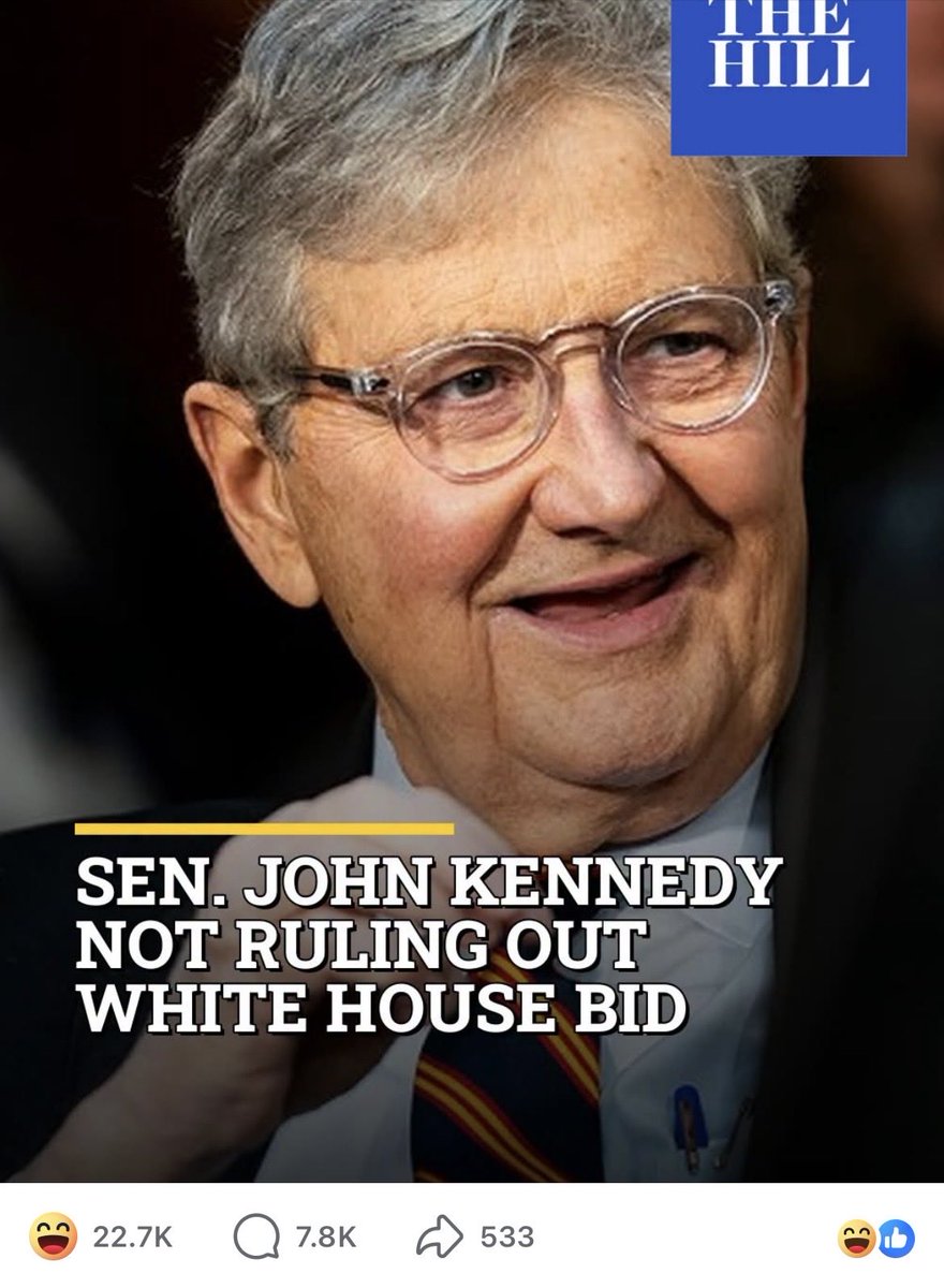 JaFrFrame's tweet photo. @SenJohnKennedy 20,000 of these reactions were LOLs🤣 https://t.co/PPHahlCIFL