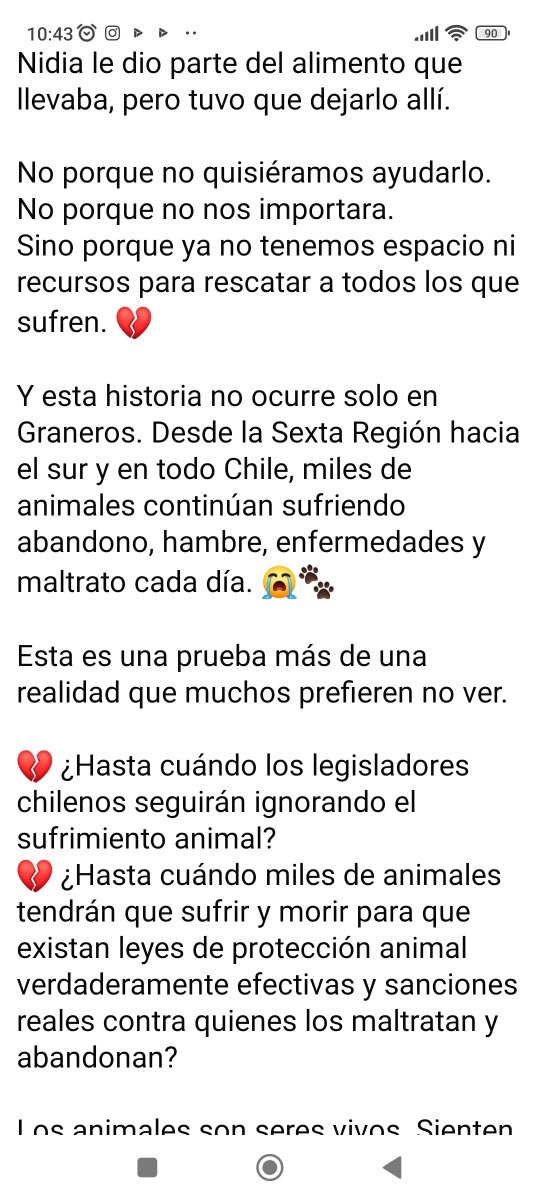 Chilena9772's tweet photo. #RegiondeOhiggins #Graneros
La realidad q viven miles de animales en #Chile
Un perro abandonado a un costado del camino en los huesos, lleno de heridas, deshidratado.
🤔 Hasta cuándo los legisladores chilenos seguirán ignorando el sufrimiento animal?
RT @celestejim @KarendTV https://t.co/LcEX1IMlqS