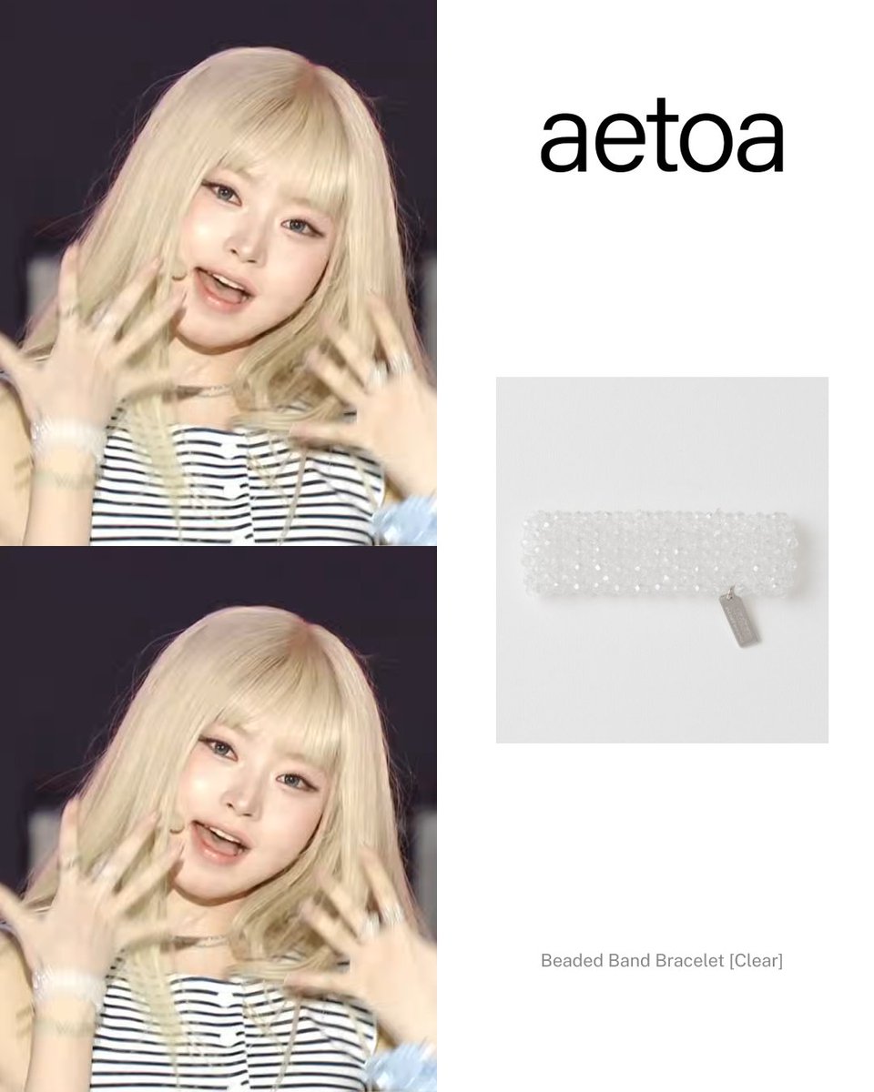 emmabesidepr's tweet photo. 키키 하음의 MBC <쇼! 음악중심> 속 팔찌 정보!

✔️Celeb: KiiiKiii 키키 하음
✔️Brand: aetoa
✔️Item: Beaded Band Bracelet [Clear]
✔️Media: MBC <쇼! 음악중심>

#kiiikiii #haum #aetoa #키키 #하음 #키키패션 #하음패션 #에토아 https://t.co/HTCBw4xZZb
