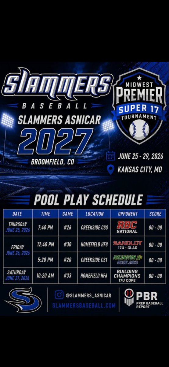 JCSmith88882609's tweet photo. Excited to go off to Kansas this week. Here is my schedule.
@cack92 @SportsForceBB @SlammersNorth @BASNICAR21 @TonyRouco https://t.co/54gxoJ3OUF
