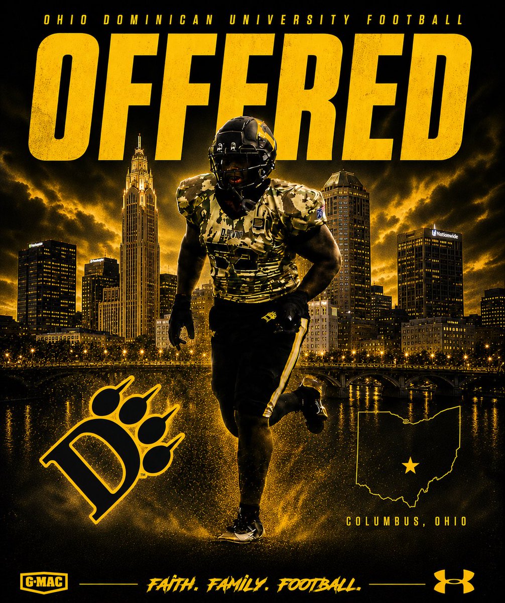 JutteBreaker's tweet photo. After having a great day at Ohio Dominicans football camp. I am excited to announce an official offer. Thank you coach @CoachEverhart @Coach_Cummings @ErdeljacMichael and the rest the staff. #gopanthers @WesWenning @Mark__Porter @OhioDominicanFB https://t.co/Y5FOzBgBha