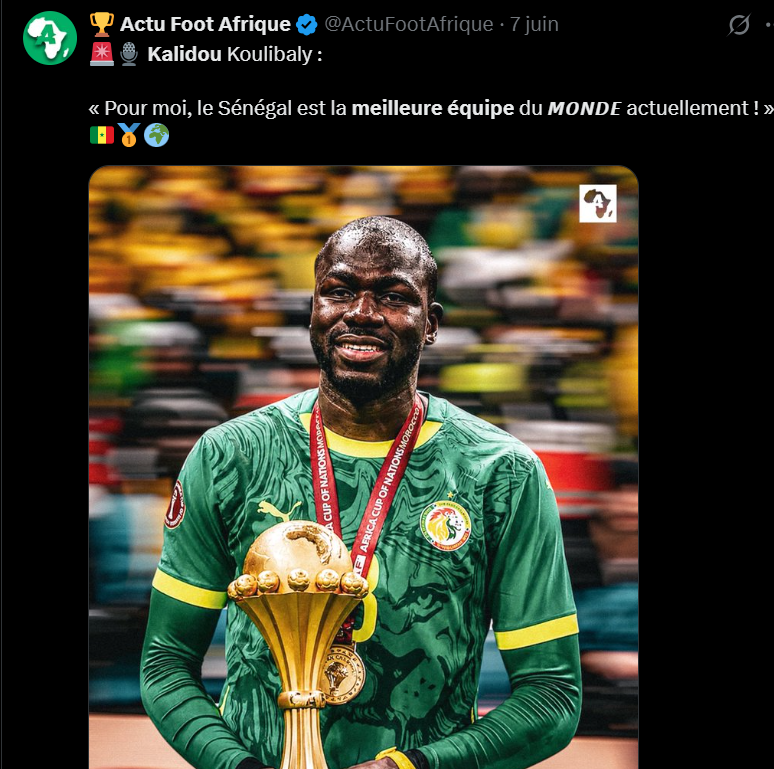 mjijidos's tweet photo. @ActuFootAfrique wAllah on oubliera jamais cette declaration de koulibaly Mdrrr😂😂😂 https://t.co/7A7iGzfvIZ