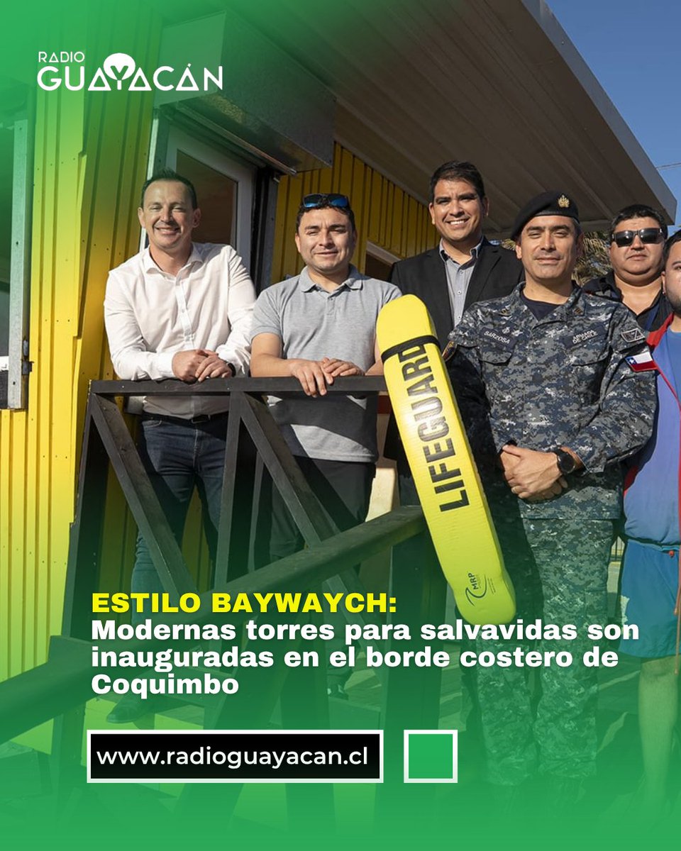 guayacancl's tweet photo. Municipio de Coquimbo implementa nuevas torres de salvavidas estilo "Baywatch" en las playas
Lee más en el link
https://t.co/FPlXykhHjv https://t.co/7ueA5CvYic