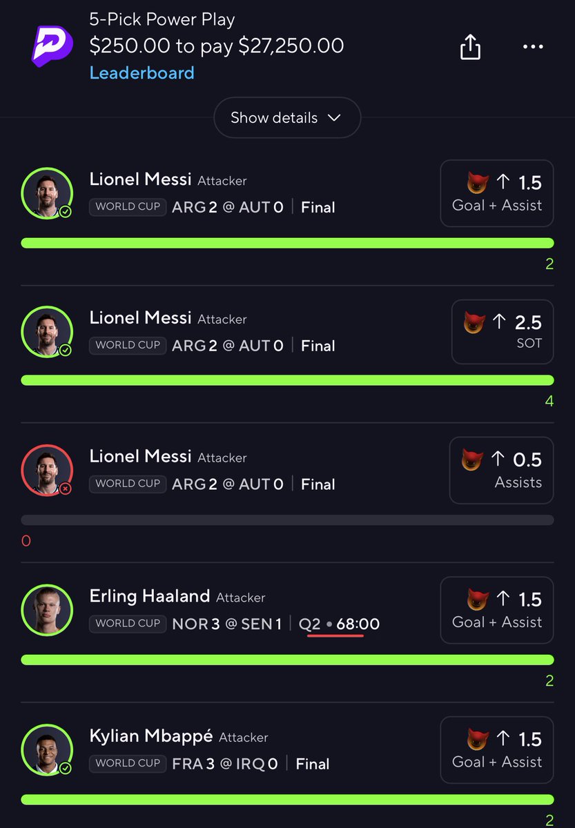 HammerPicks69's tweet photo. Messi cost me for $27K💀 https://t.co/rOC6wS2VtM