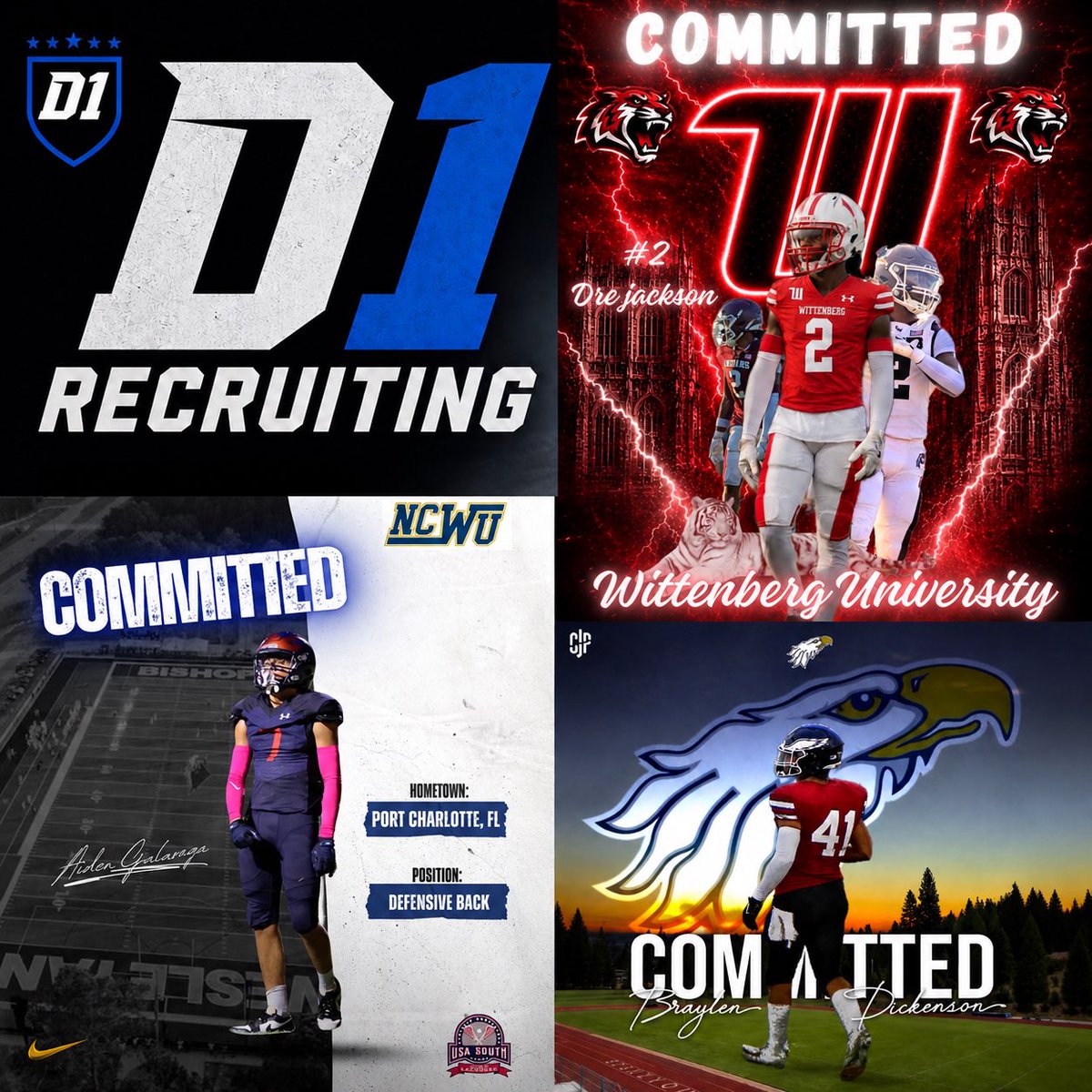 D1recruiting76's tweet photo. Here are a few athletes about to take the next step in their football career. DM me for info on how to get maximum exposure on your recruiting journey. Website coming soon!!! @Braylen_D2008 @AidenGalarraga @Dre2jackson @D1recruiting76 https://t.co/TNhFtg5Ib5