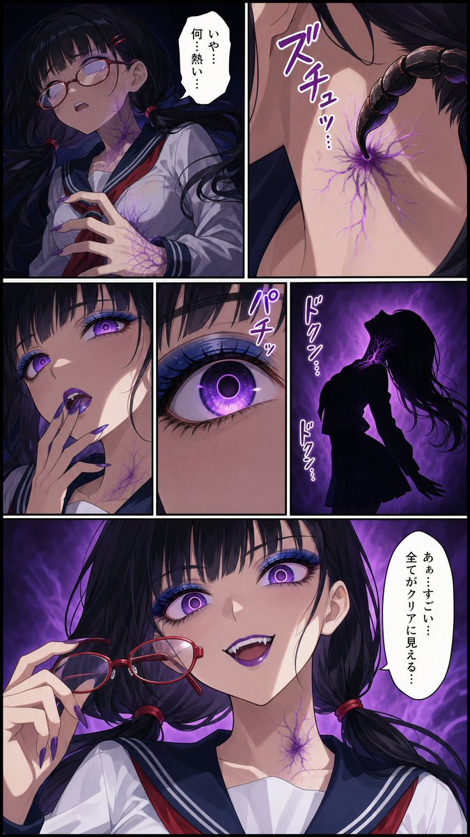 bitaoshimanzoku's tweet photo. 悪の怪人に教われ、洗脳された少女が友人を誘いだし同じように仲間にしてしまう話  #AIマンガ #洗脳 https://t.co/8XL841gGmM