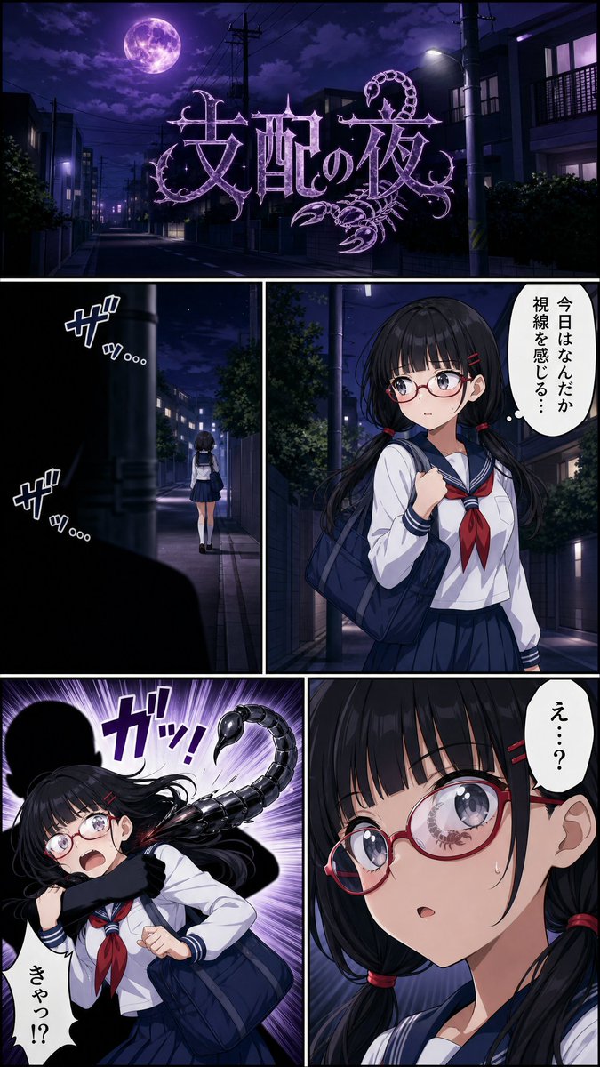 bitaoshimanzoku's tweet photo. 悪の怪人に教われ、洗脳された少女が友人を誘いだし同じように仲間にしてしまう話  #AIマンガ #洗脳 https://t.co/8XL841gGmM
