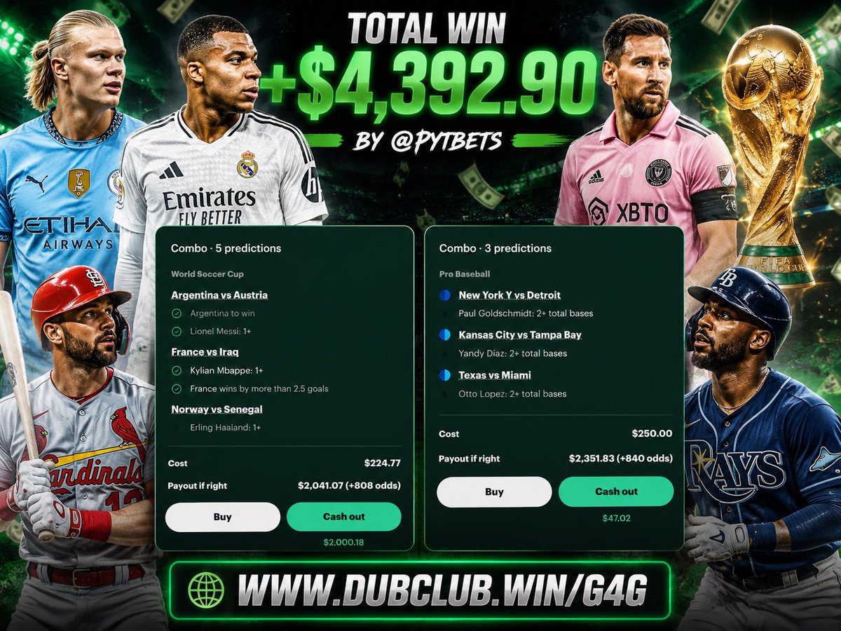 gayforgambling's tweet photo. DOUBLE BANG @pytbets 2/2 on the night 🔥

+840 ✅
+808 ✅

+$4,392.90 💰

https://t.co/smkMR8lbJm https://t.co/vjLSS79LNg