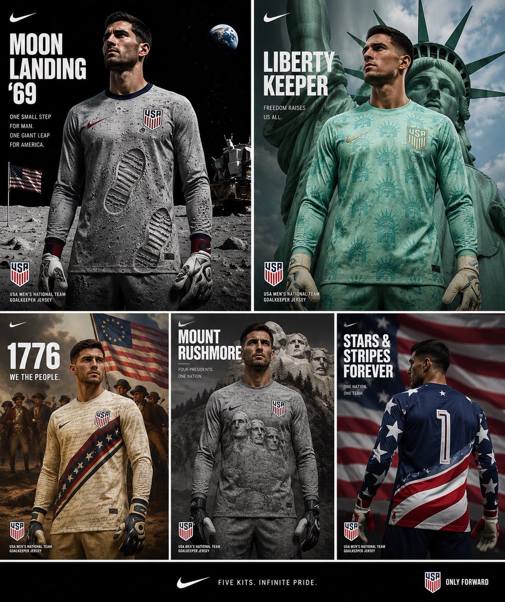 The_ZTS's tweet photo. @JoeSimpson85983 @McCant4Life Taking your idea a step further— I think there is massive potential for a near unlimited kit variety highlighting America in spirit, place, accomplishment, and culture. #USMNT  #WorldCup cc @Ri_S_OB https://t.co/F7N931gGeu