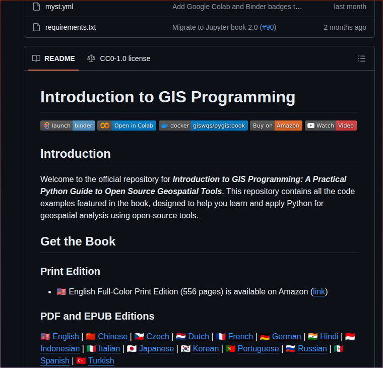 tom_doerr's tweet photo. Code examples for Introduction to GIS Programming

https://t.co/kPxQrujPSX https://t.co/nmcKetFlK4