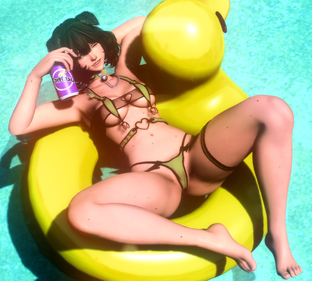 Talimxiv's tweet photo. Dog girl going for a swim with a bit of Fantasia~
#ffxivgposers | #ffxivnsfw | #miqote | #Gposers https://t.co/IgGraKgVlr
