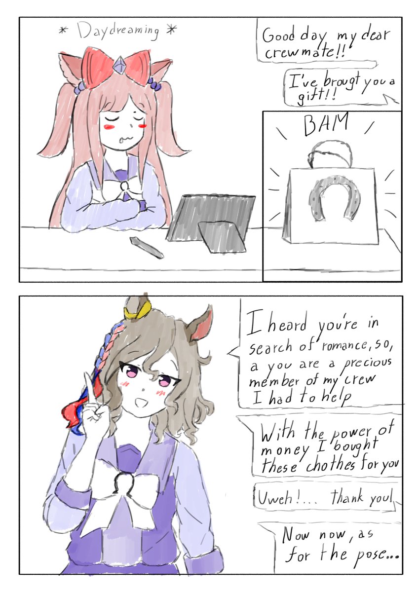 JustLewdi's tweet photo. Let's keep the pace going!!!

I really like Digitan's relationship with Tap Dance, Tap Dance is like one of the few that breaks her "observer barrier". Also, i really like Tap Dance, she is lovely and deserves more love, and fanart!!!

Next, Falco's turn~

#ウマ娘 #umamusume https://t.co/gxNUx6qUFr