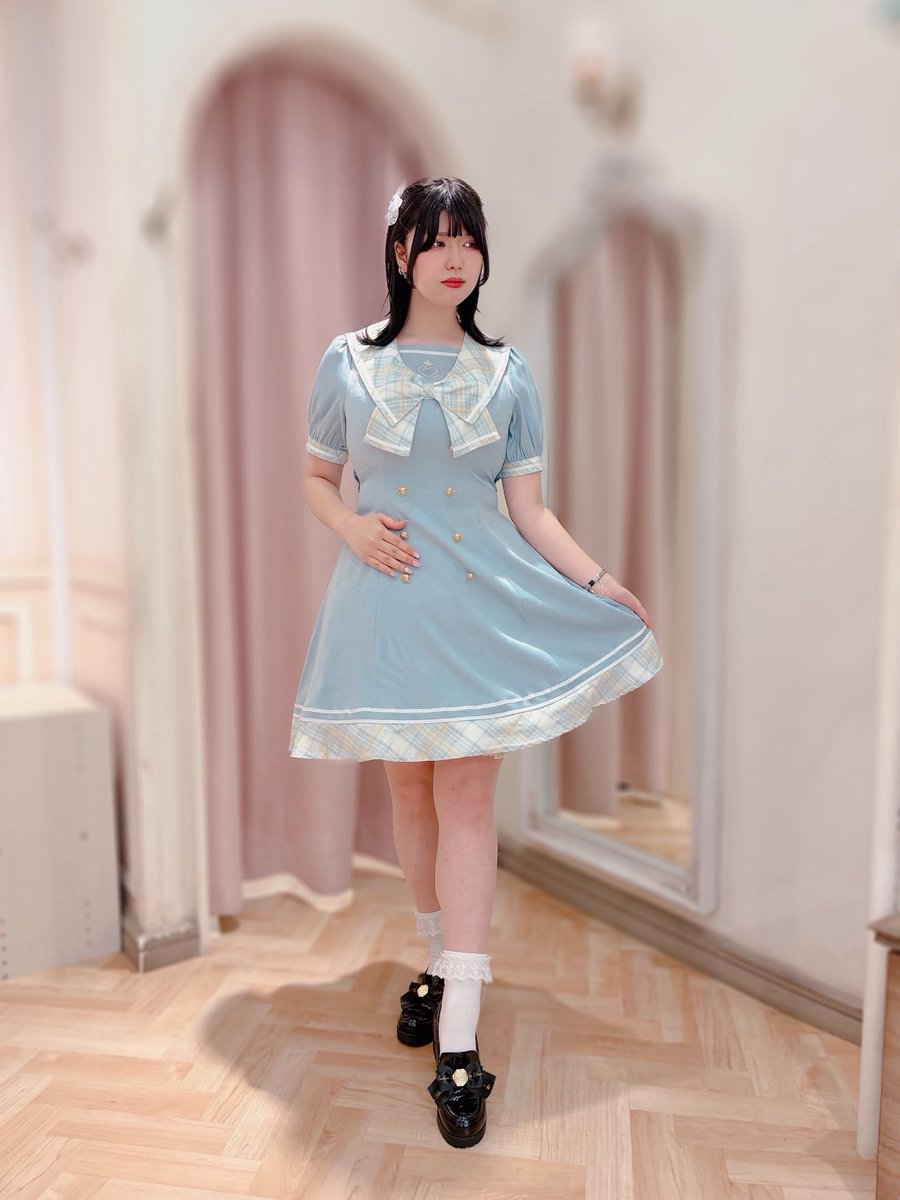 ⋆⸜ɴᴇᴡ⸝⋆ Candy Ribbon セーラーワンピース Color：アイボリー