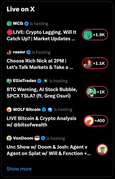 ChillTRD's tweet photo. It’s crazy how much @MCGlive has grown.

We went full throttle in September.
Then 10/10 and we didn’t skip a beat.
Been streaming every day for the last year.

Rain or shine. Bear or bull. Risk on or off.

We are there. Over the last year, MCG has become the highest signal and most influential stream for traders and CT. No vanity interviews.

Just pure alpha, data, and metrics traders, analysts, and communities really care about.

We cover onchain news, narratives, and tech across every ecosystem and chain better than anyone else in the space.

The best part? We are just getting started.

MCG ON TOP 🔥

[ P.S. Still waiting on @jessepollak and the @base team to reach out since we cover innovative Base projects better than anyone else. HIT US UP. ]