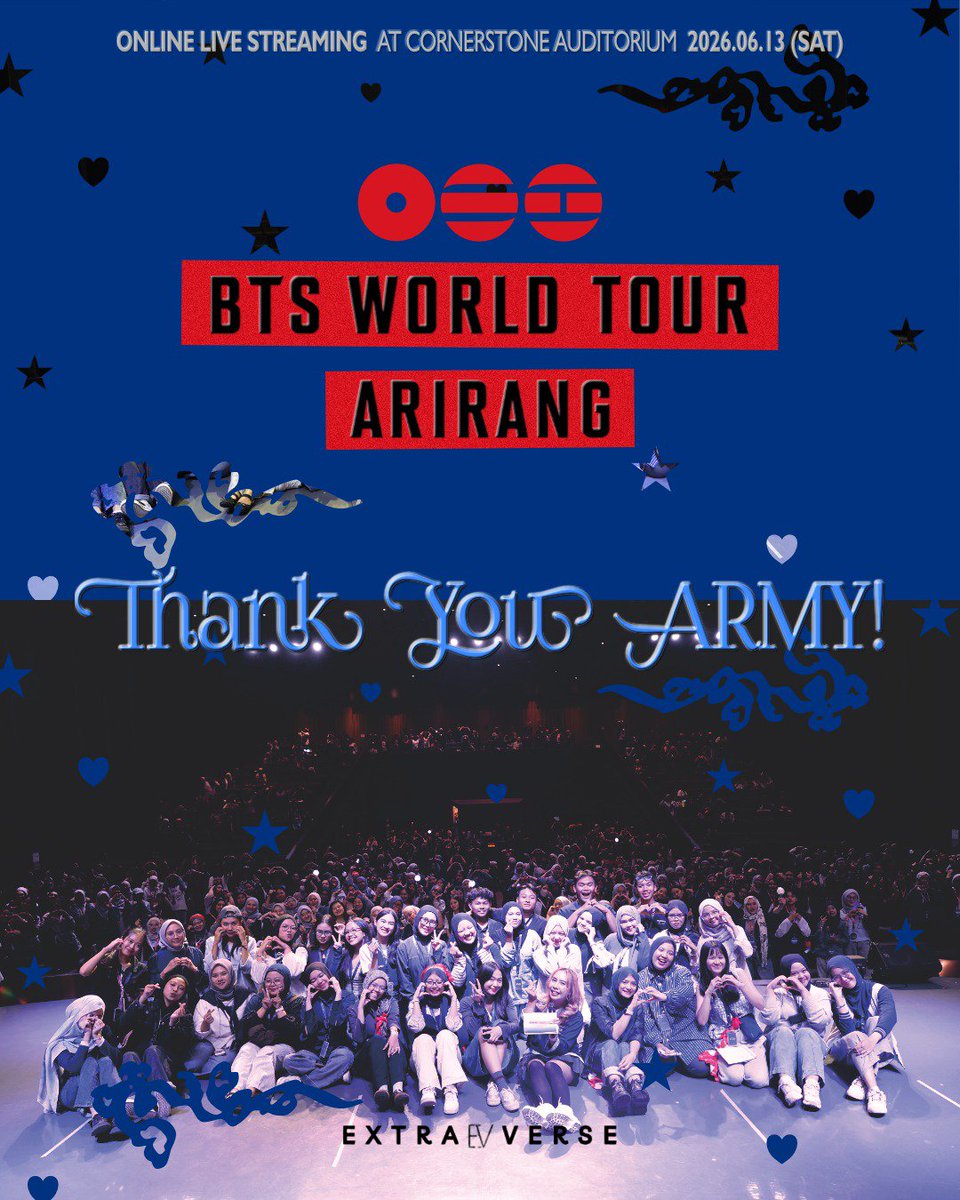 Extraverse_'s tweet photo. Forever is a long time, and it’s a privilege to be part of the ride.

​Grateful for every memory captured here, though the best is yet to come. See you all in the next one.

#ARIRANG_BTSWORLDTOUR_WITH_EXTRAVERSE #BTSFESTA13TH #ARMY #EXTRAVERSE https://t.co/AStf3uzCSb
