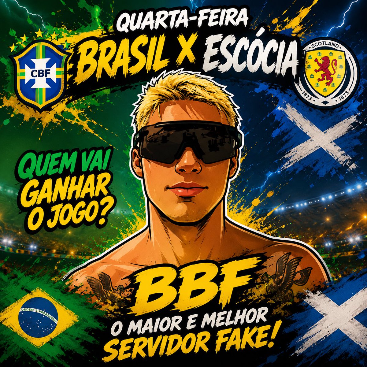 nvlnexus's tweet photo. 🚨🇧🇷 INTERAÇÃO BBF — BRASIL x ESCÓCIA
Chegou o dia do confronto! E aí, quem leva a melhor?
🅰️ Brasil vence sem dificuldades
🅱️ Brasil ganha, mas com jogo complicado ⚽
🅲 Escócia surpreende e vence
🅳 Empate
Deixe seu palpite nos comentários!
#Brasil #Escócia #Futebol #BBF https://t.co/oibp8x7d4h